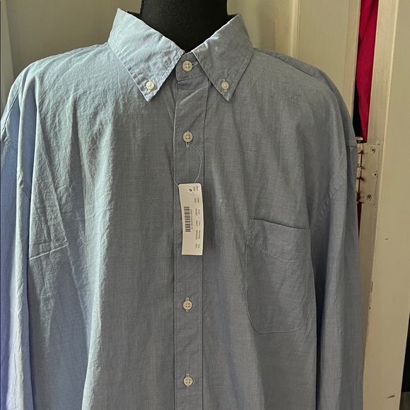J. Crew Sky Blue Casual Button-Down Shirt XXL slim fit stretch - Picture 2 of 8